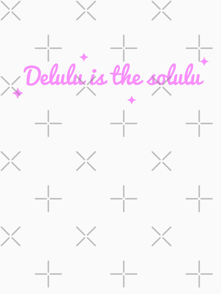 Delulu is the Solulu — Pink Sparkle Funny Quote Sticker | Gen Z Humor, Manifestation Gift by ArtofDari
