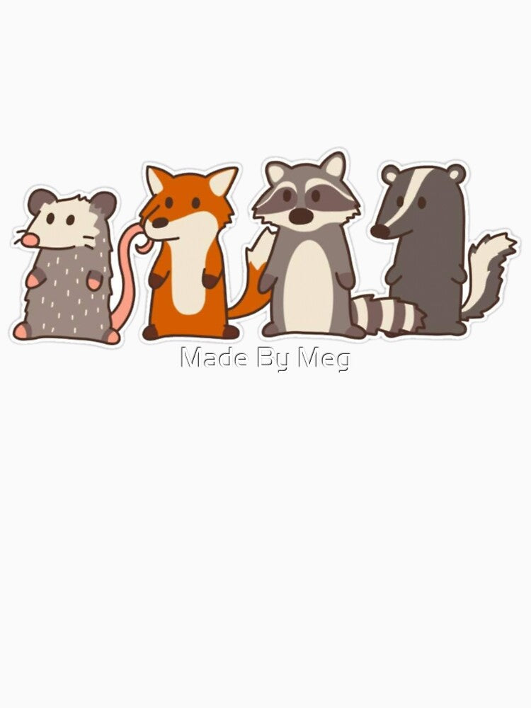 Opossum Raccoon Fox Skunk Design - Protect the Street Cats by Made By Meg