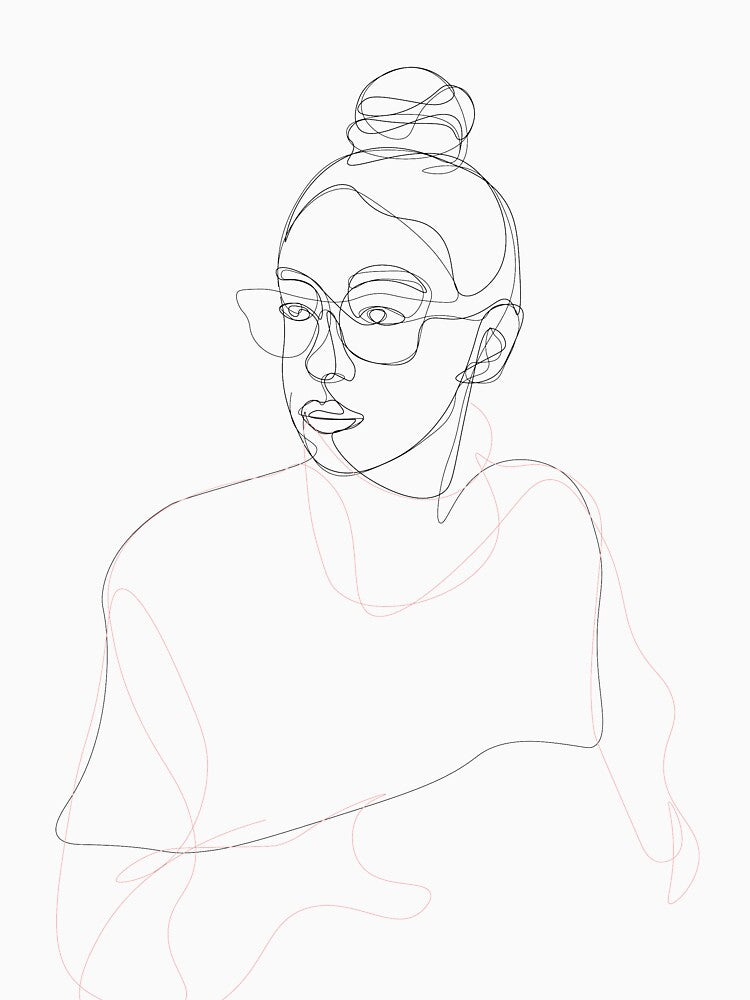One line girl by OneLineDrawings