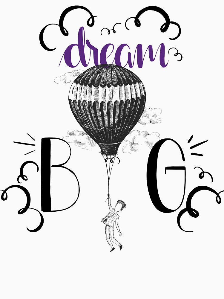 Dream | Surreal Hot Air Balloon Minimal Illustration by Jacky Fashion