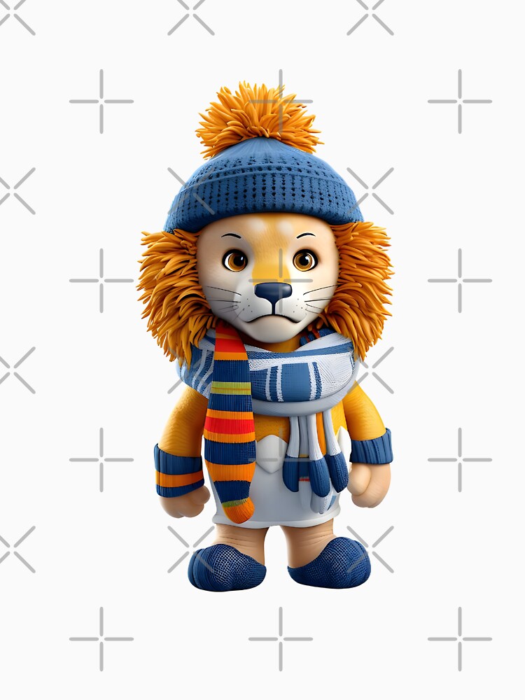 CUTE 3D ANIMAL CHARACTERS OF A LION WITH HAT by infinitearte