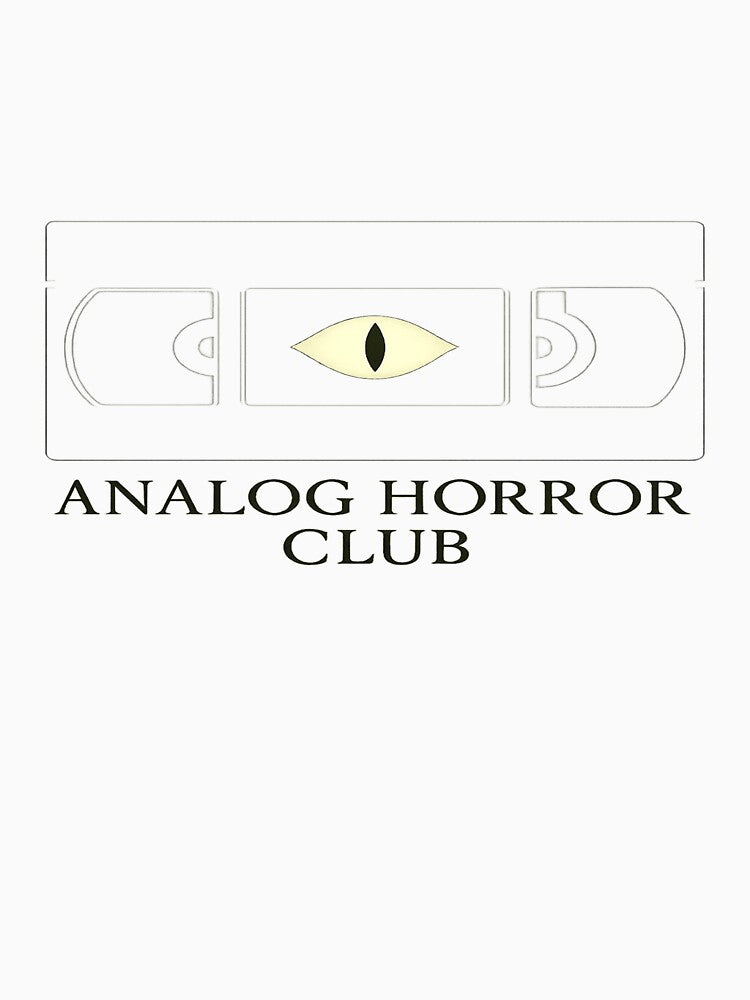 Analog Horror Club VHS Eye Retro Media Horror Aesthetic by POD DYNASTY | Original Print On Demand T-Shirt Graphics