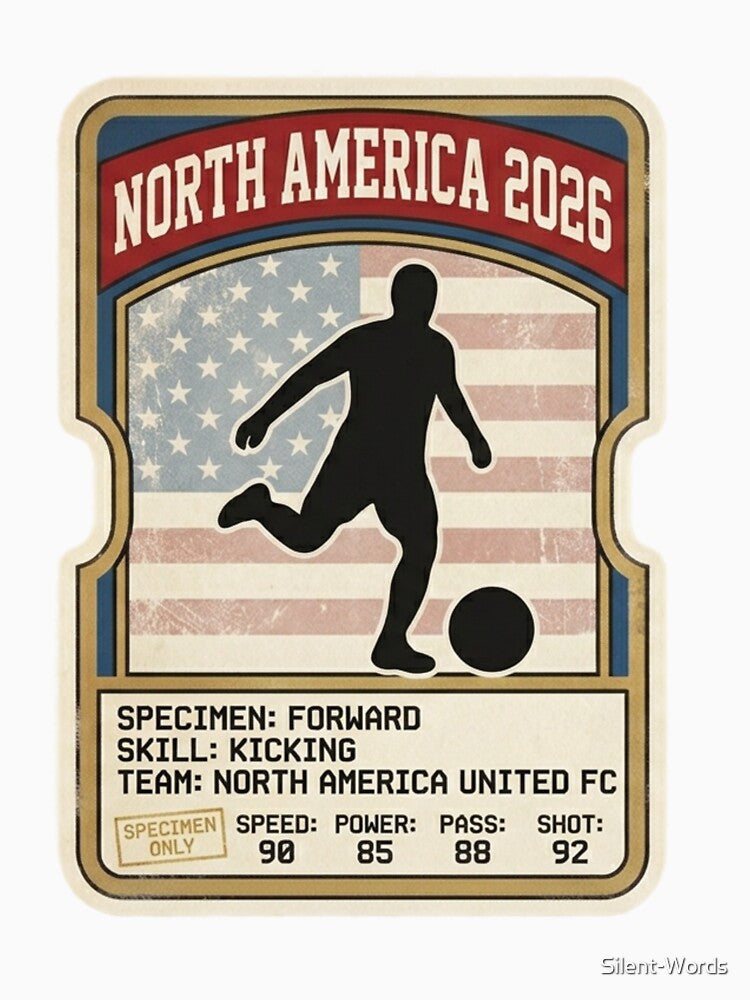 North America 2026 Vintage Football Player Card by Silent-Words