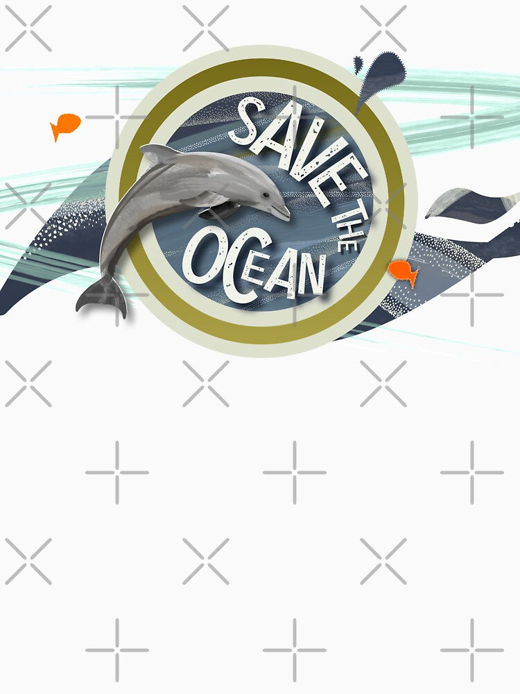 Save our Oceans - Bottlenose dolphin save the seas for wild open water swimmers - Caroline Laursen Original by Caroline Laursen