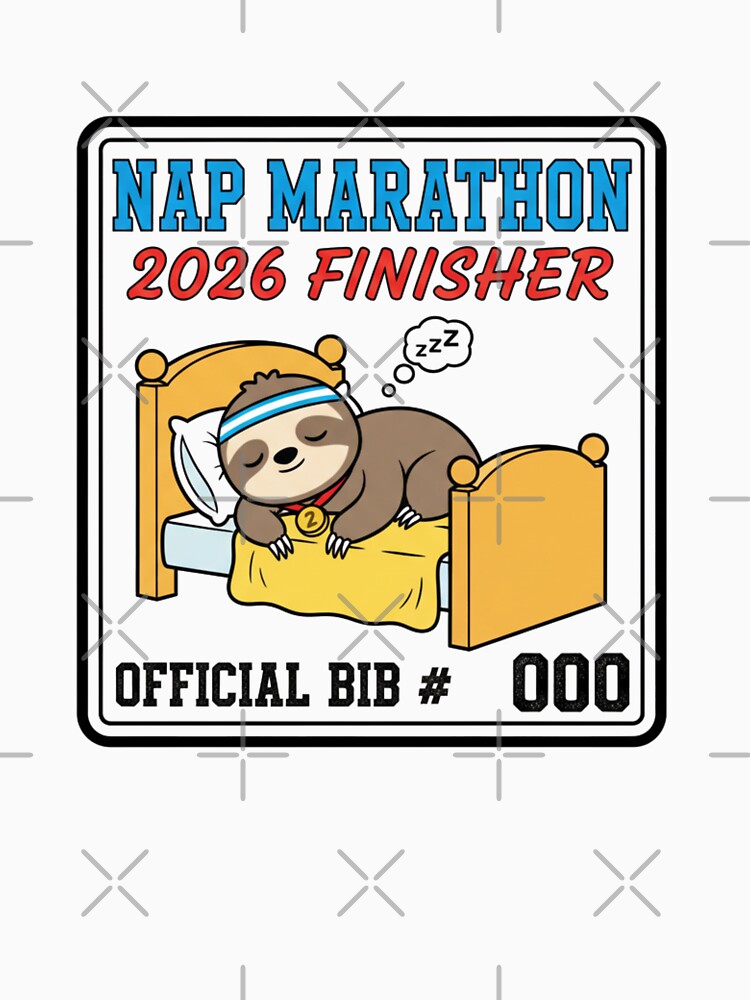 Funny New Year Resolution 2026 Nap Marathon by TB Designs Official