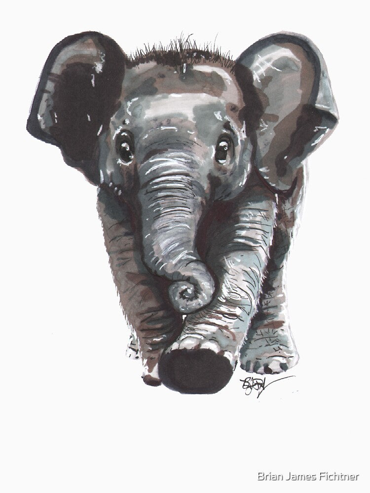 Baby Asian Elephant by Brian James Fichtner