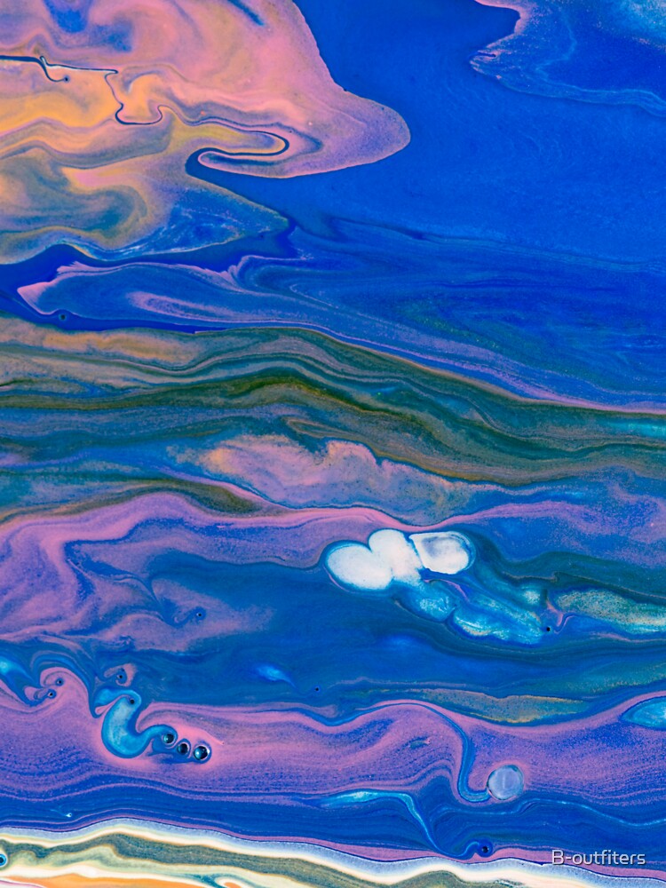 Blue abstract paint texture by B-outfiters