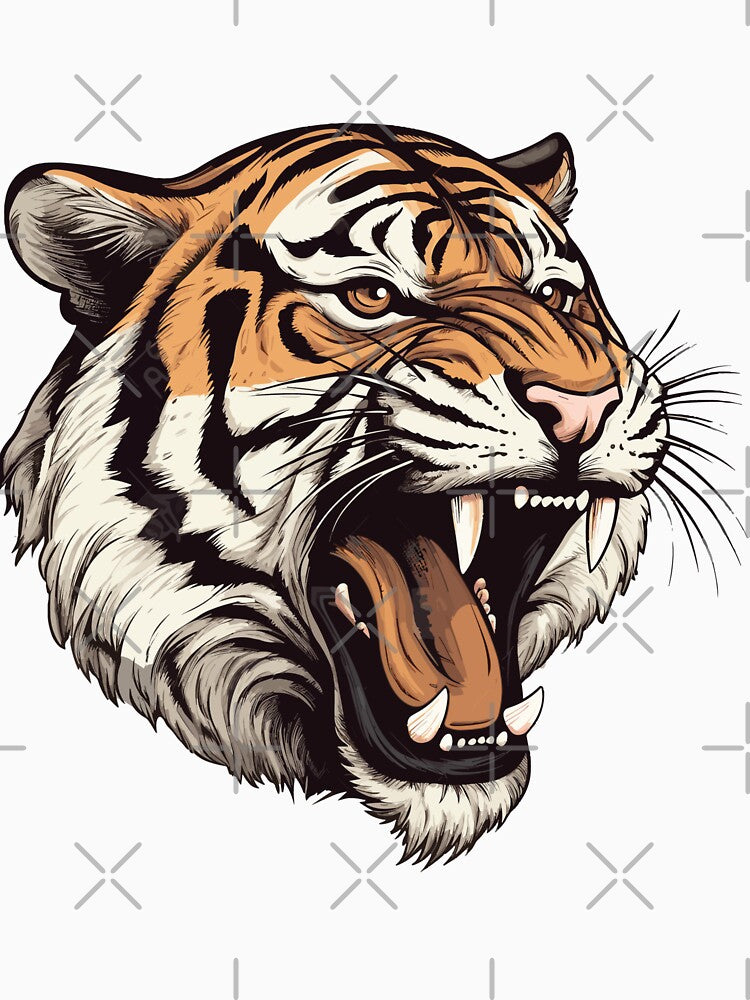 Roaring Tiger - Majestic Wildlife Art Print by QualityQuest