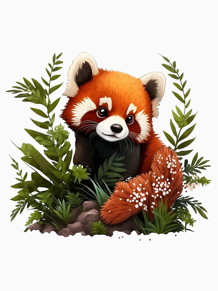 Cute Red Panda by 9livescanvas