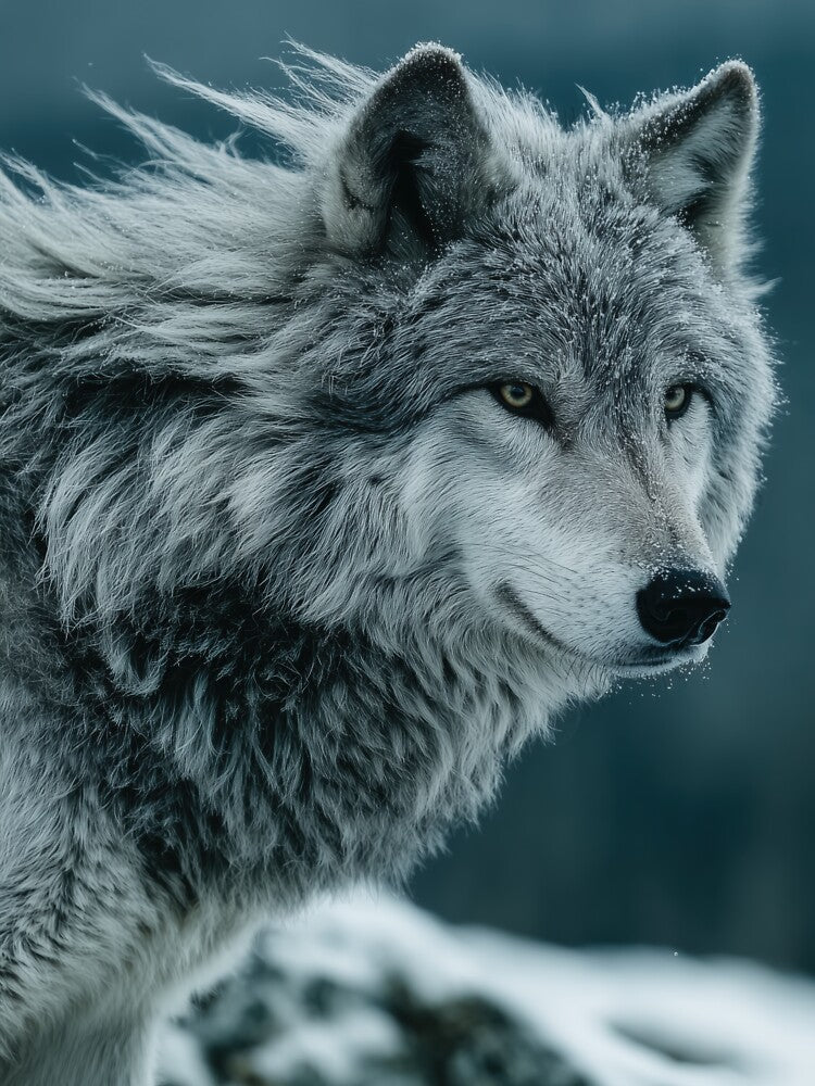 Gray Wolf Poised by DamesStudios