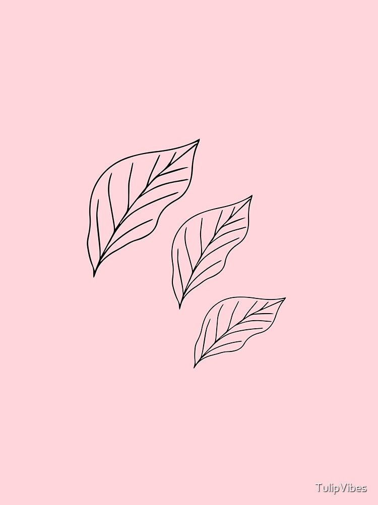 Leaf Cluster Flow iPhone Case – Modern Minimalist Nature Design (Pastel Pink) by TulipVibes