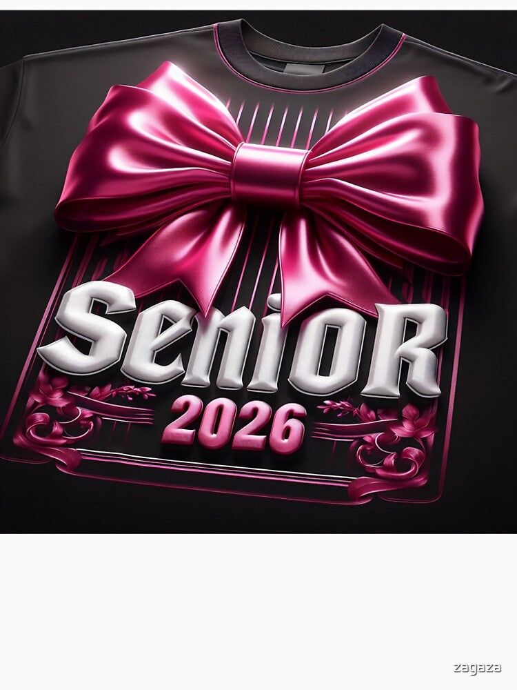 Class of 2026 Senior Pink Bow Retro Aesthetic by zagaza