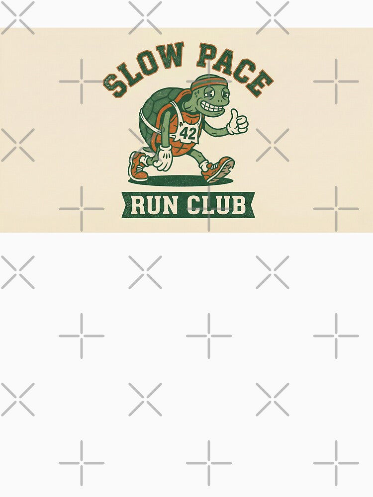Slow Pace Run Club Vintage Turtle Mascot by SynthesisStudio