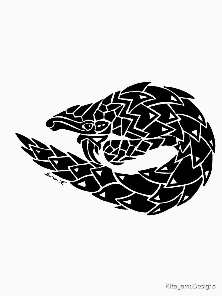 Chinese Pangolin Tribal Design by KitayamaDesigns