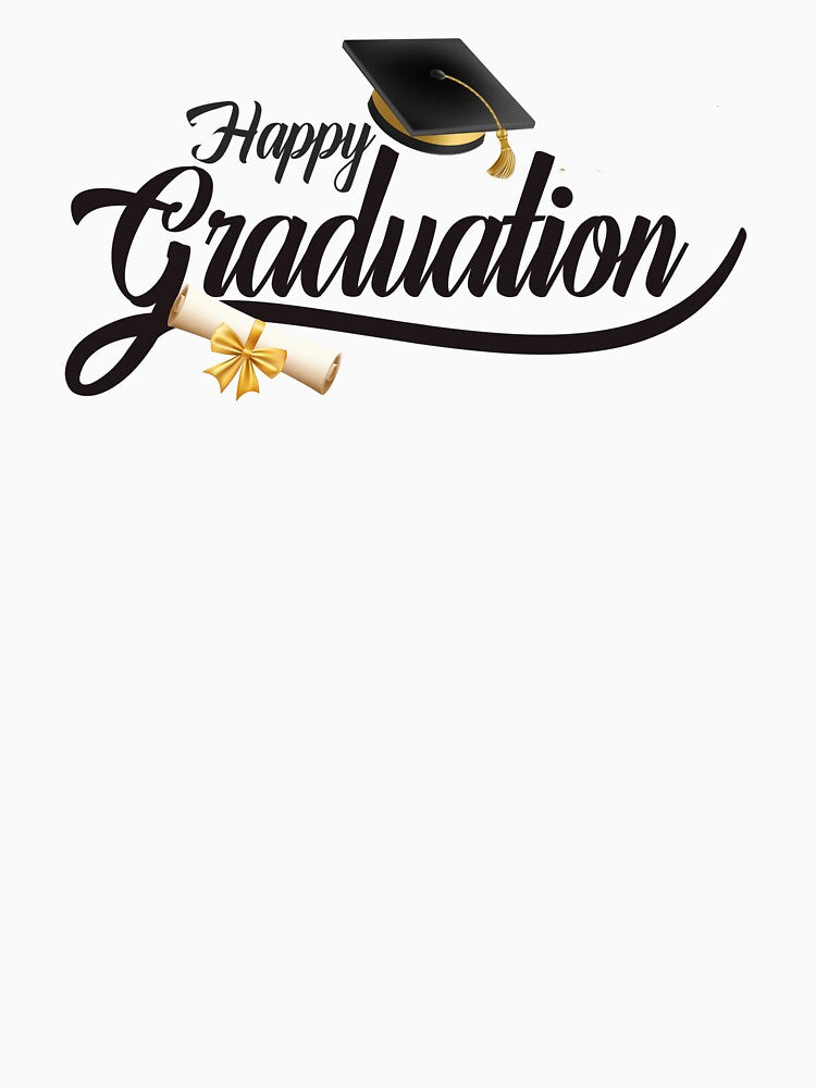 Happy Graduation with Black Graduation Hat & Diploma by JeweledDesigns