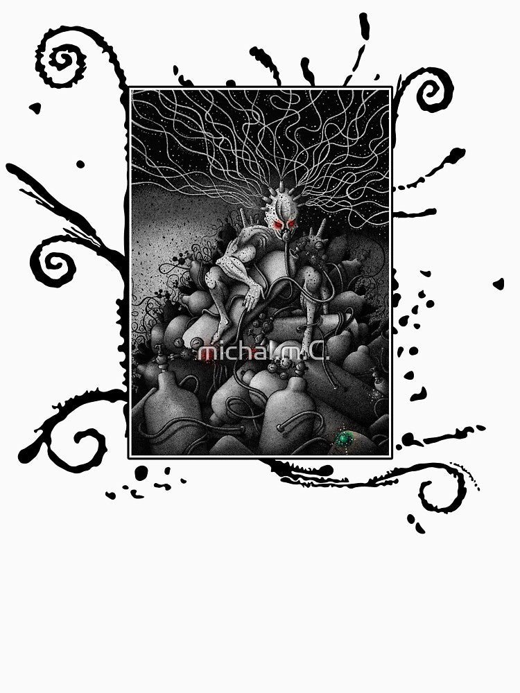 Lack of air dotwork. Not AI generated, hand drawn, painting. by michal.m.C.