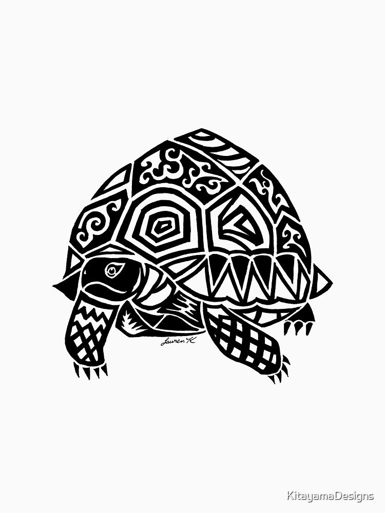 Ploughshare Tortoise Tribal Design by KitayamaDesigns