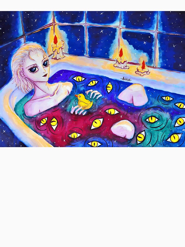 Surreal Cosmic Bathtub Eyes Dreamcore Mystic Fan by EuphWHA