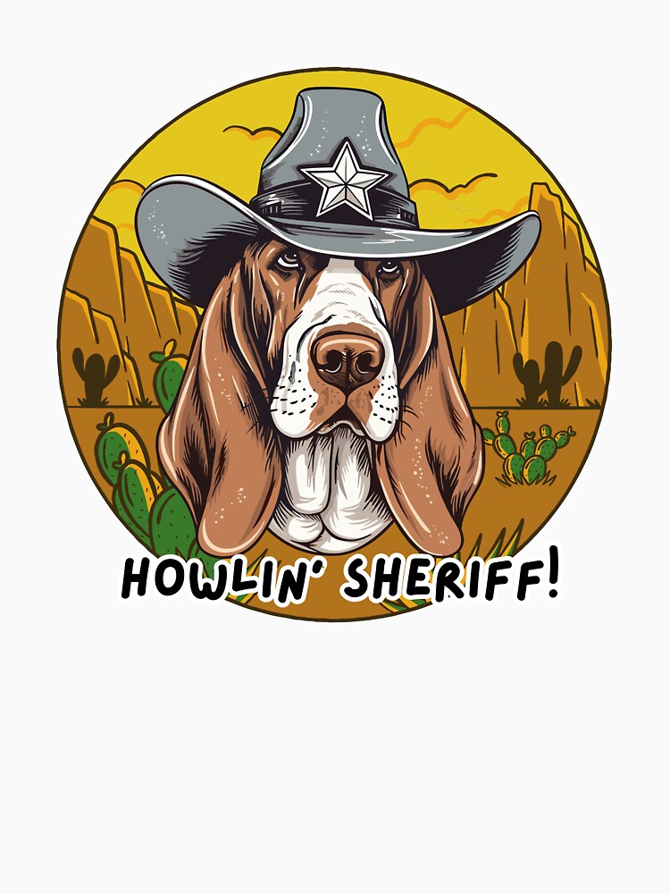 Basset Hound Classic T-Shirts by Pawshimi Studio