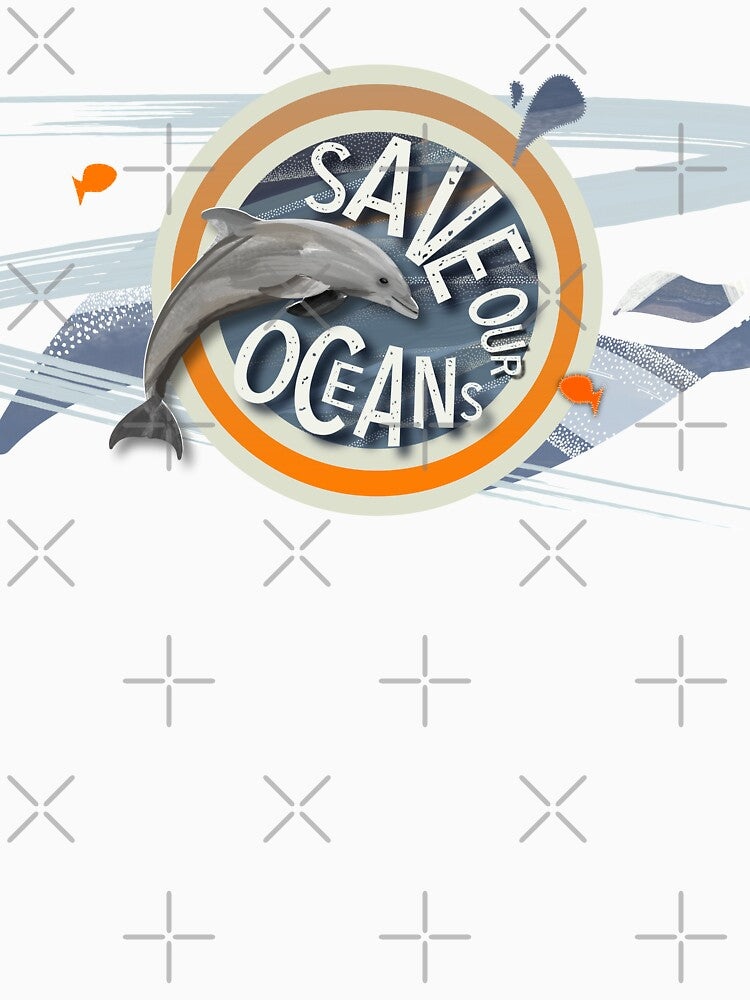 Save our Oceans - Striking bottlenose dolphin save the seas range for wild open water swimmers - Caroline Laursen Original by Caroline Laursen