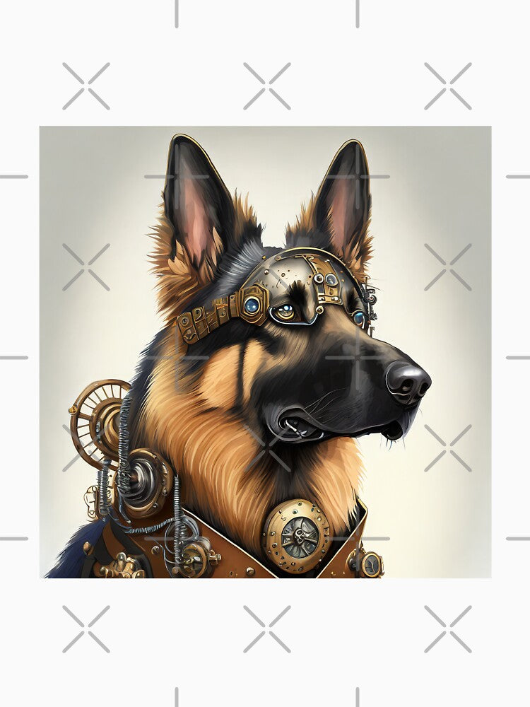 STEAMPUNK STYLE GERMAN SHEPHERD DOG by cubiask