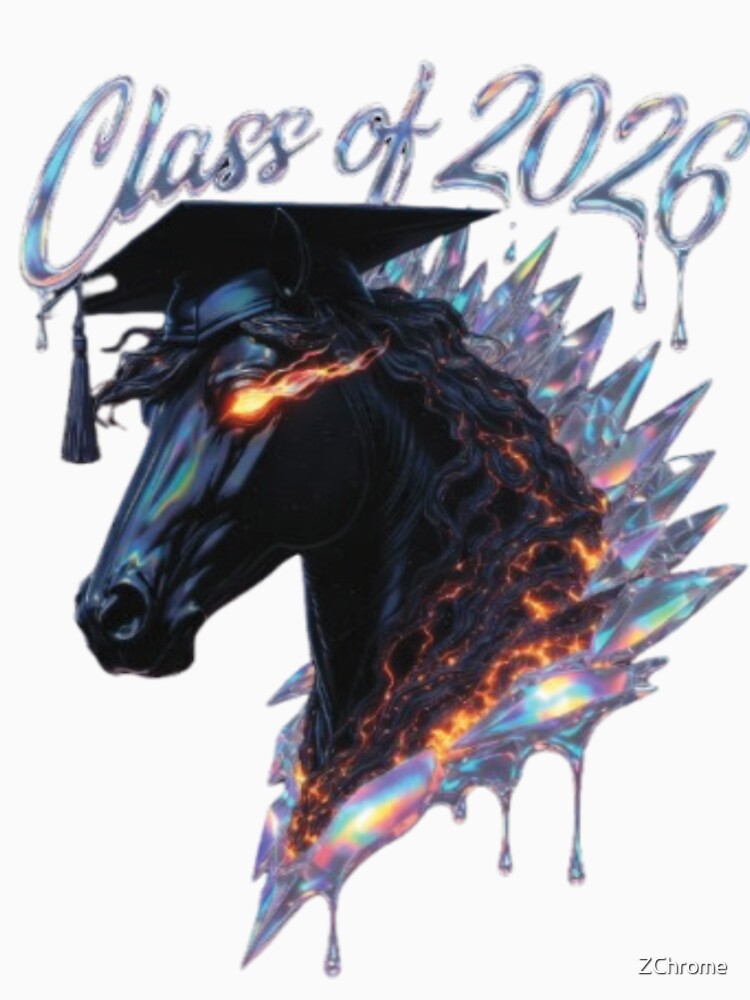 Class of 2026 Dark Horse Graduation – Iridescent Fantasy Graduate Design by ZChrome