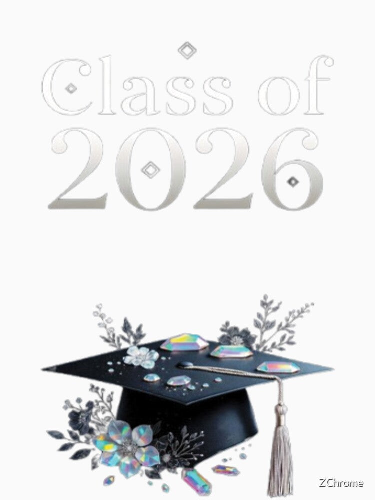 Class of 2026 Graduation Cap – Elegant Iridescent Graduate Design by ZChrome