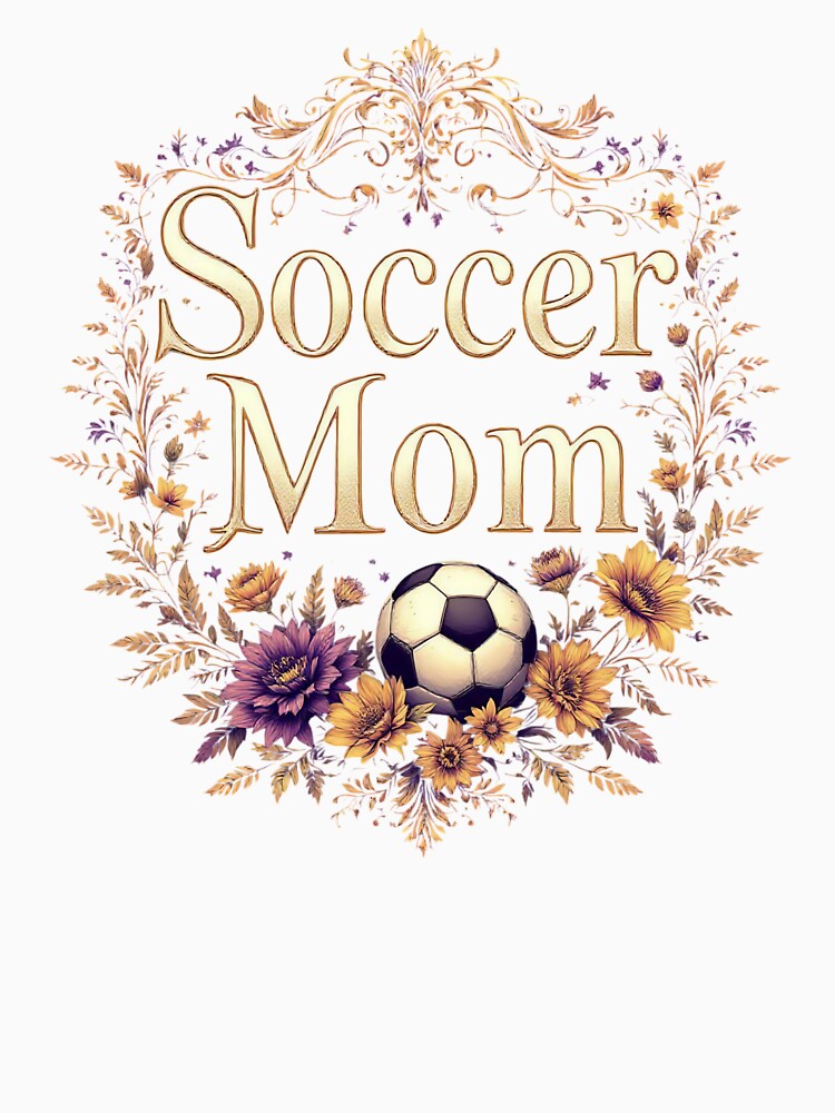 Delicate Floral Soccer Mom Wreath | Elegant Sports Fan Art by TheGaliyaStudio