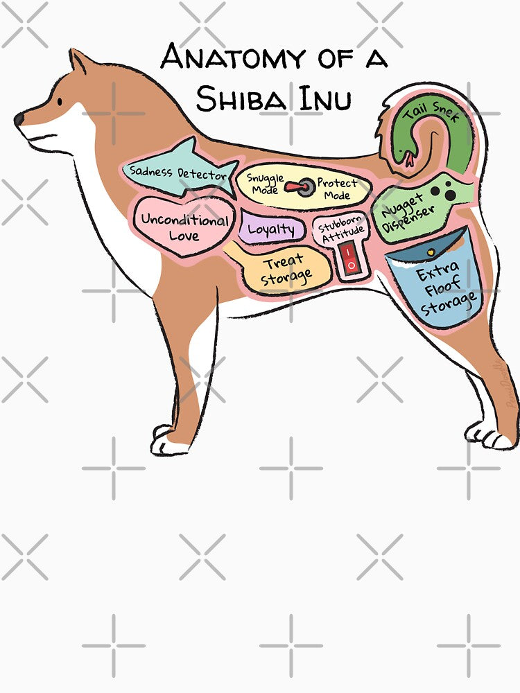 Anatomy of a Shiba Inu Dog by PemiDoodle