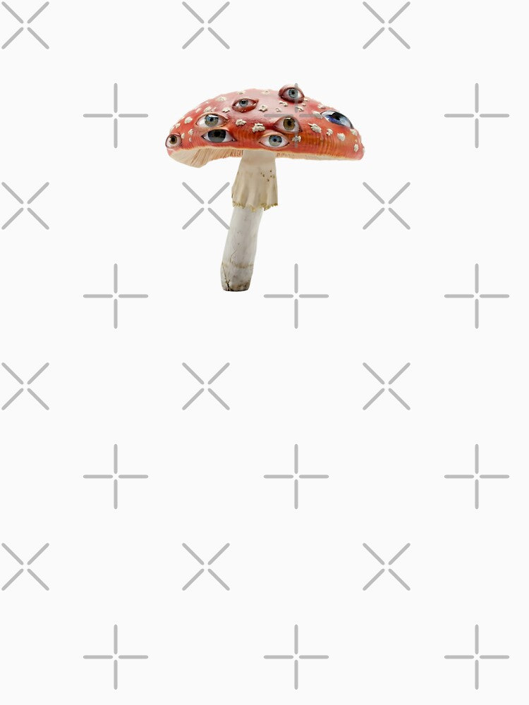 Surreal Red Mushroom with Eyes by NostalgiaOS
