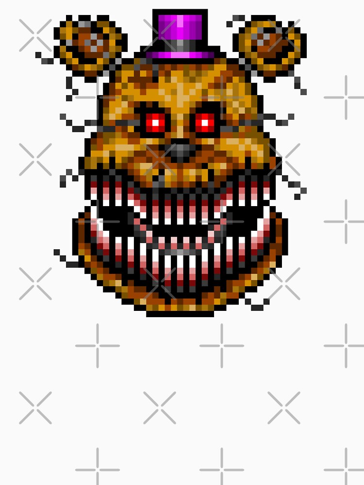 Five Nights at Freddys 4 - Nightmare Fredbear - Pixel art by GEEKsomniac