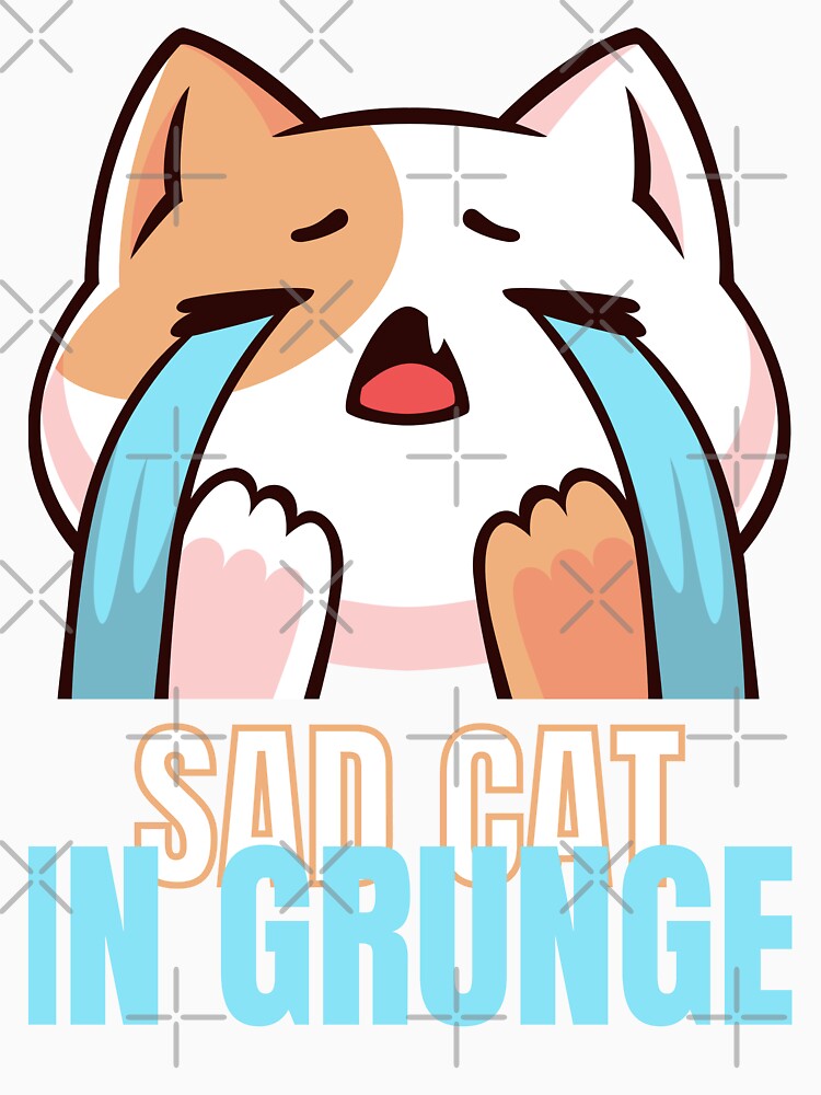 Sad Cat in Grunge by GeminiDaydreamer