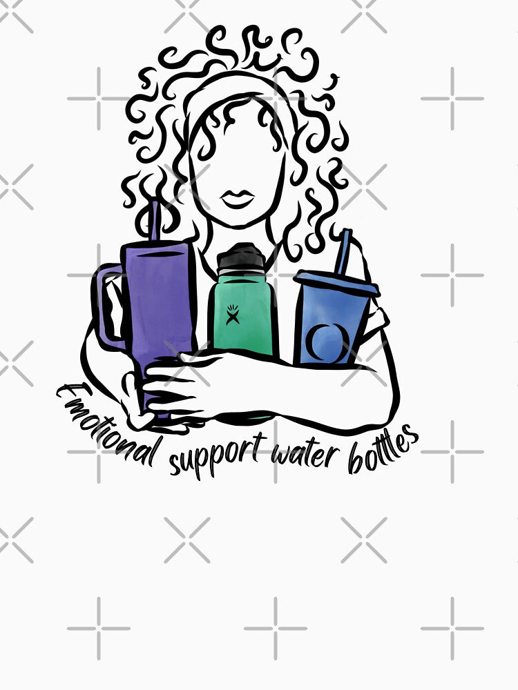 Emotional Support Water Bottles 1 by Curly-Cuties