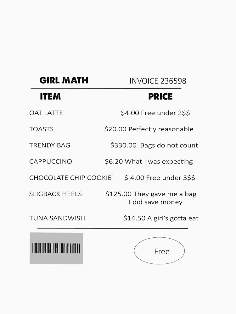 GIRL MATH by ImagineYourART ⭐️⭐️⭐️⭐️⭐️