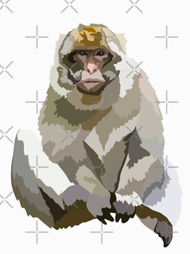 B is for Barbary Macaque by PrettylittlepastelUk