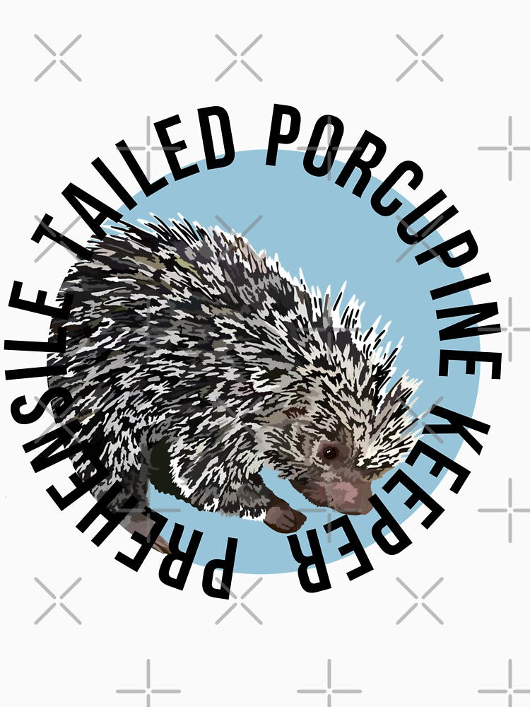 P is for Prehensile Tailed Porcupine Keeper,Prehensile-Tailed Porcupine Keeper Design – Dedicated Care and Conservation of Unique Rodents Artwork by PrettylittlepastelUk