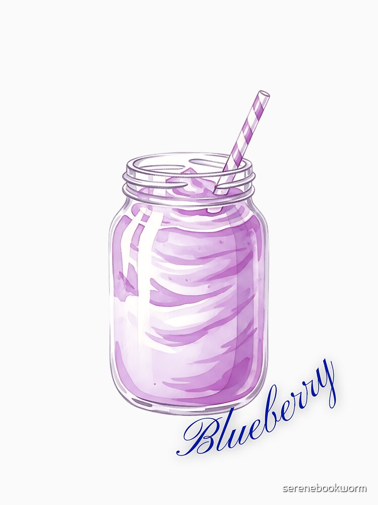 Milkshake with blueberry font by serenebookworm