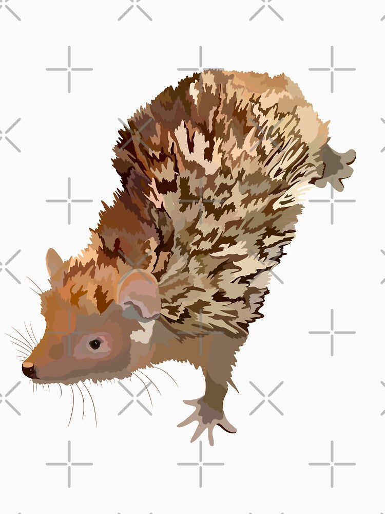 L is for Lesser Tenrec,Lesser Tenrec Artwork – Unique Small Mammal Illustration and Madagascar Wildlife Design by PrettylittlepastelUk