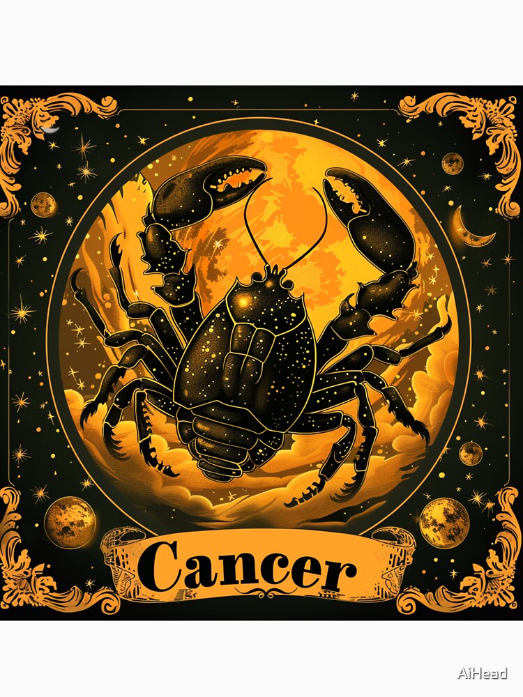 Vintage Style Cancer Zodiac Sign by AiHead