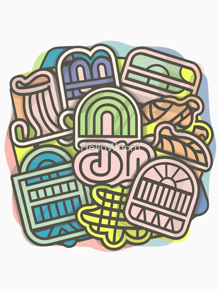 danish pastels funny sticker by HelloWoord