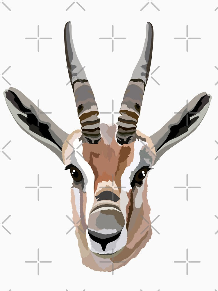 S is for Spekes Gazelle, Speke’s Gazelle Illustration – Rare African Antelope Wildlife Art by PrettylittlepastelUk