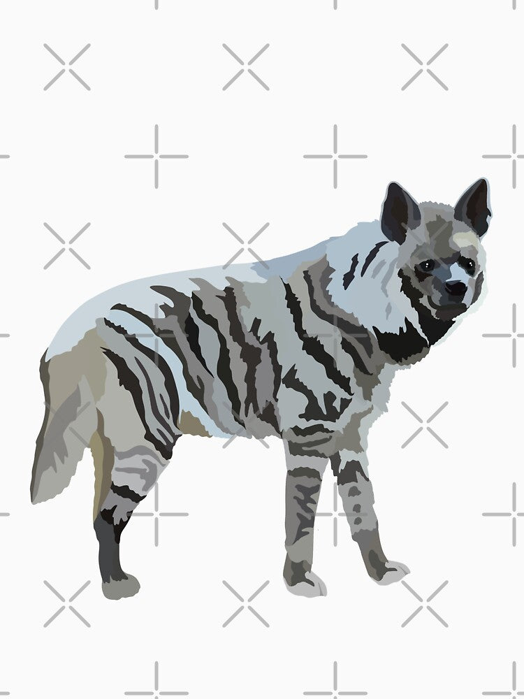 S is for Striped Hyena,Hyena Illustration – Bold and Wild African Carnivore Artwork by PrettylittlepastelUk
