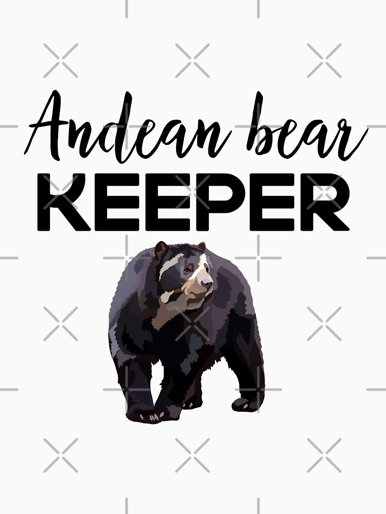A is for Andean Bear Keeper,Andean Bear Keeper Design – Dedicated Care and Conservation of Andean Spectacled Bears Artwork by PrettylittlepastelUk