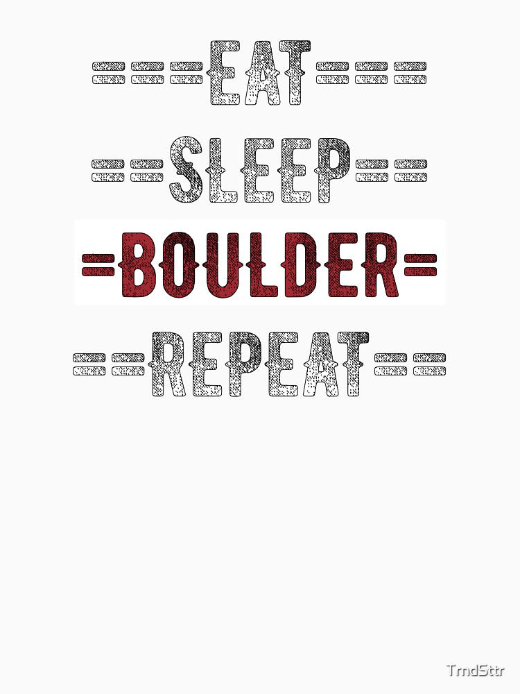 Gift for Bouldering Eat Sleep Boulder Repeat by TrndSttr