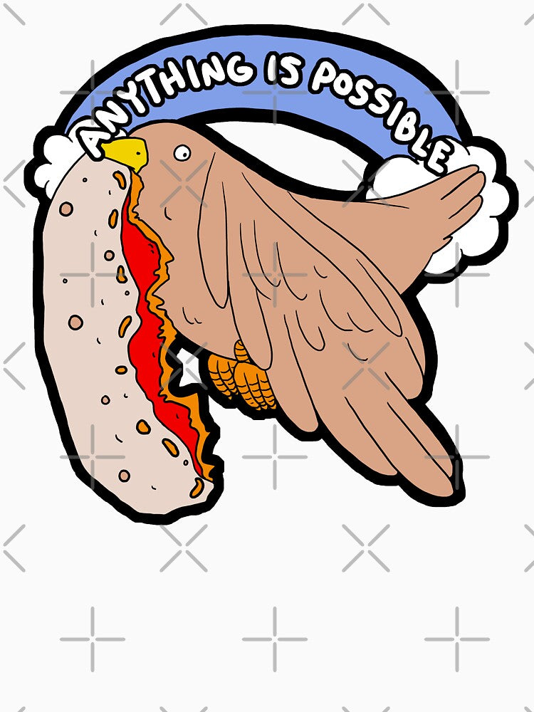 Pizza Crust Bird by geothebio