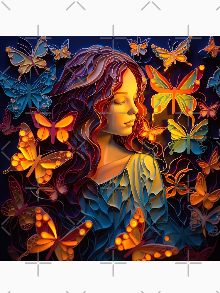 Happy Girl in a warm Butterfly scene by Juliascutecornr