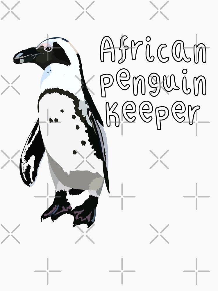 A is for African Penguin Keeper,African Penguin Keeper Design – Dedicated Care and Conservation of Coastal Seabirds Artwork by PrettylittlepastelUk