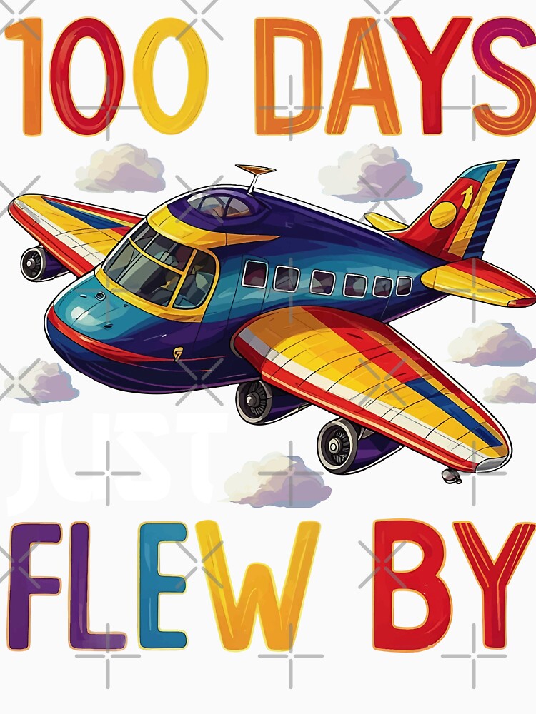 100 Days Just Flew By Airplane 100th Day Of School For Teachers students by SEKAIHUNTER