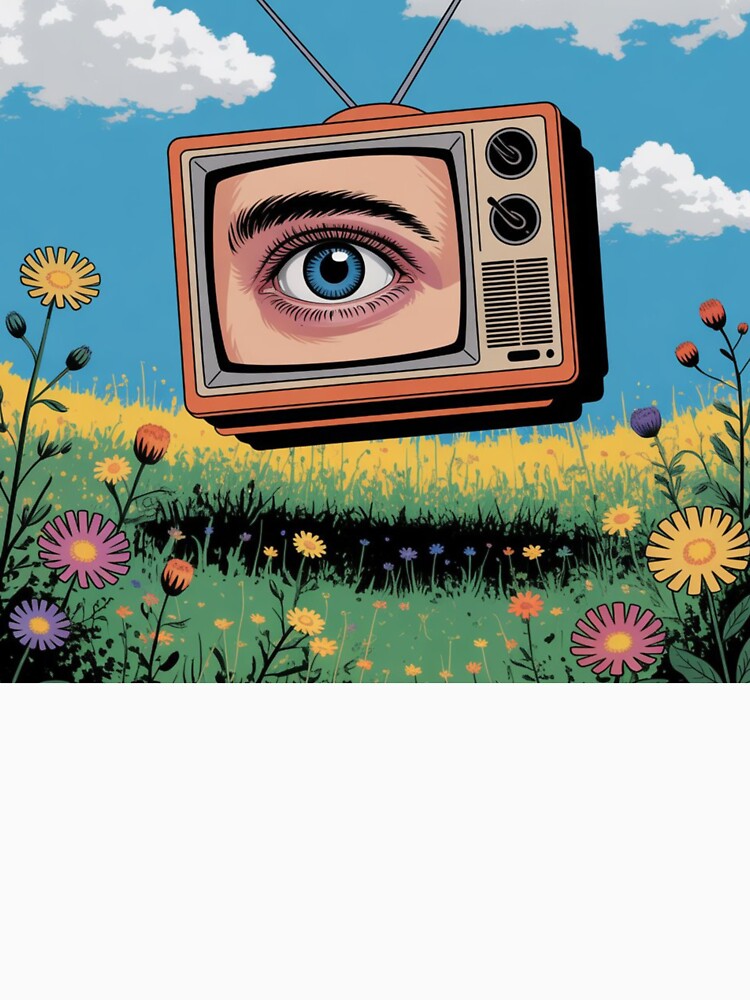 Weirdcore TV Dreamscape - Surreal Eye in the Meadow by Pukisdaizi