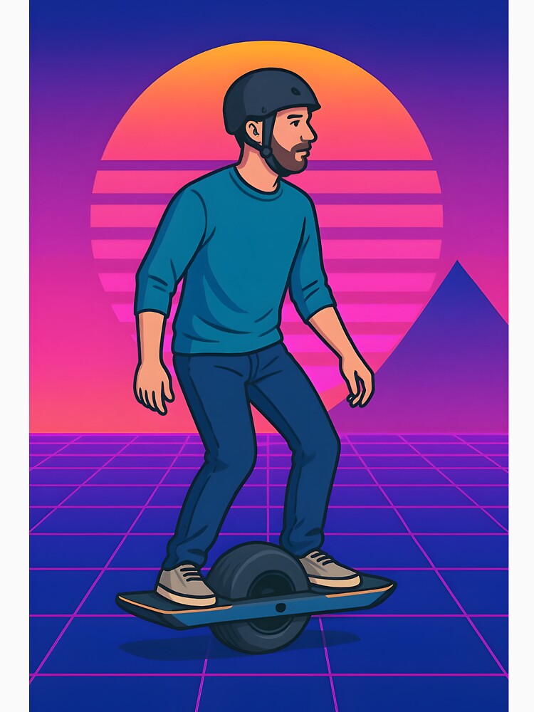 Onewheel – Vaporwave City Grid by Boombox Theory